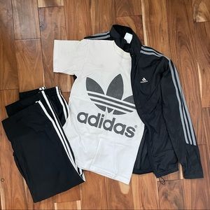 ADIDAS Bundle (T-shirt, Windbreaker, Pants)
